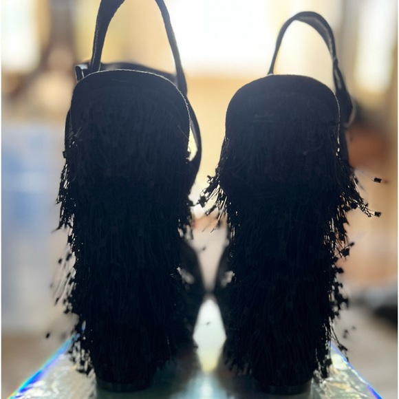Daisy Street Tassle Platform Heel ASOS sz. 8 NWB - Picture 4 of 6